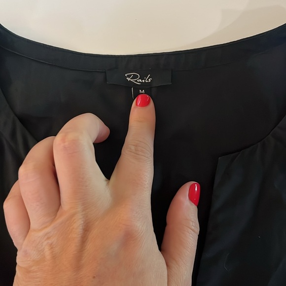 Rails Gia Eyelet Sleeve Dress, Black - M - Picture 6 of 9